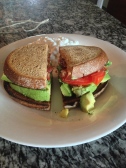 Bacon, Kale, Tomato, Avocado Sandwich with Cottage Cheese